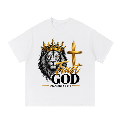 God Did It: Trust God – Proverbs 3:5–6 Premium Heavyweight T-Shirt