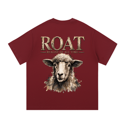 Front & Back-ROAT – Realist of All Time Heavyweight Cotton T-Shirt