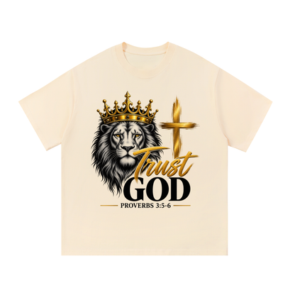 God Did It: Trust God – Proverbs 3:5–6 Premium Heavyweight T-Shirt