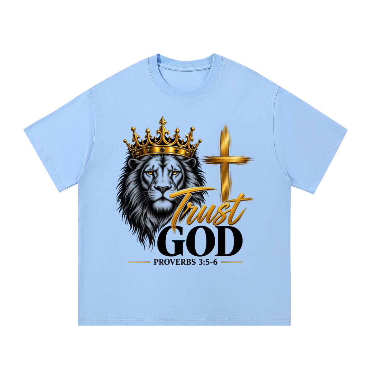 God Did It: Trust God – Proverbs 3:5–6 Premium Heavyweight T-Shirt