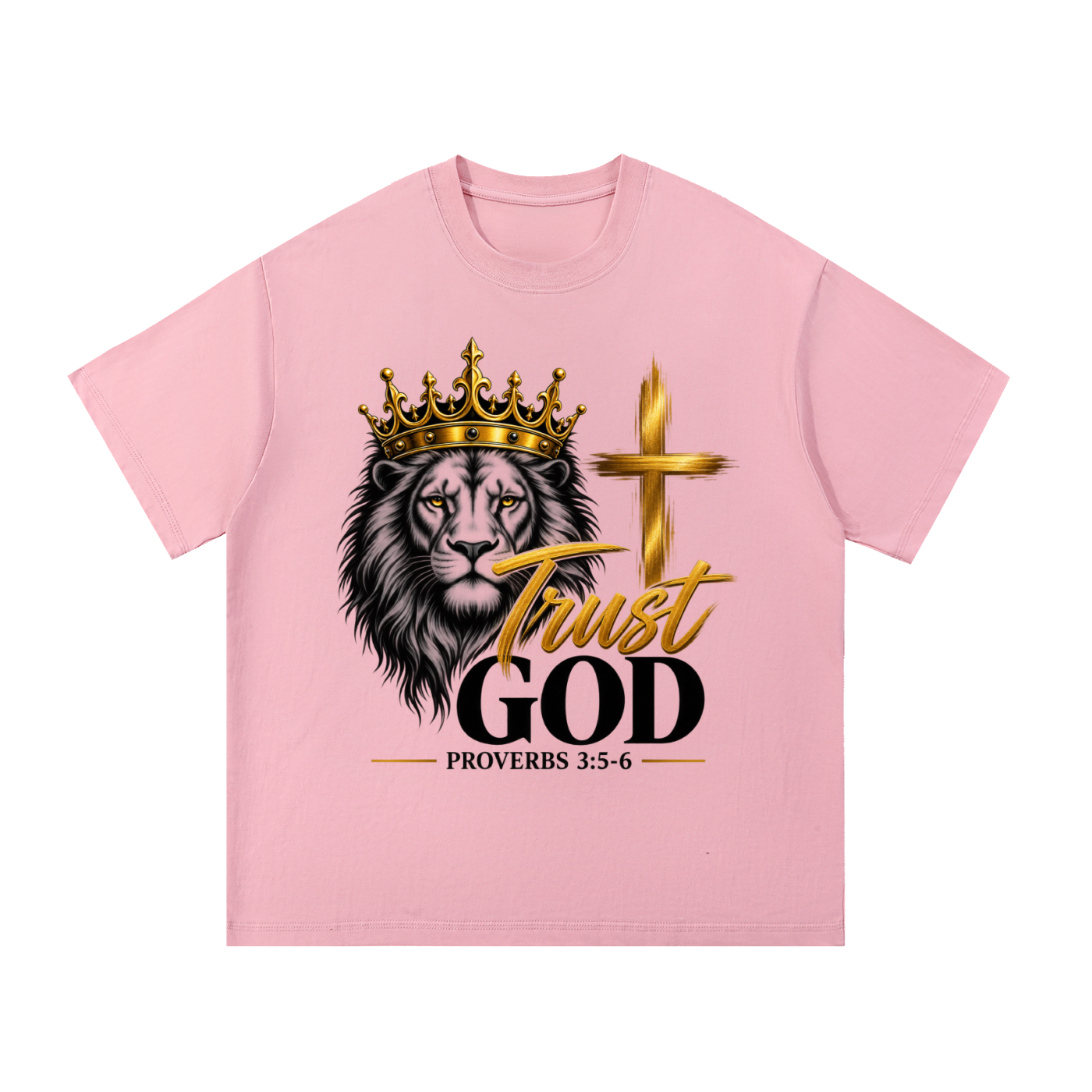 God Did It: Trust God – Proverbs 3:5–6 Premium Heavyweight T-Shirt