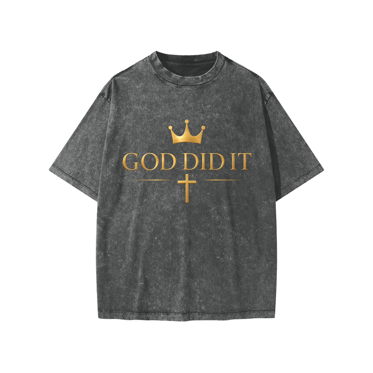 God Did It-Snow Washed Kids' T-Shirt
