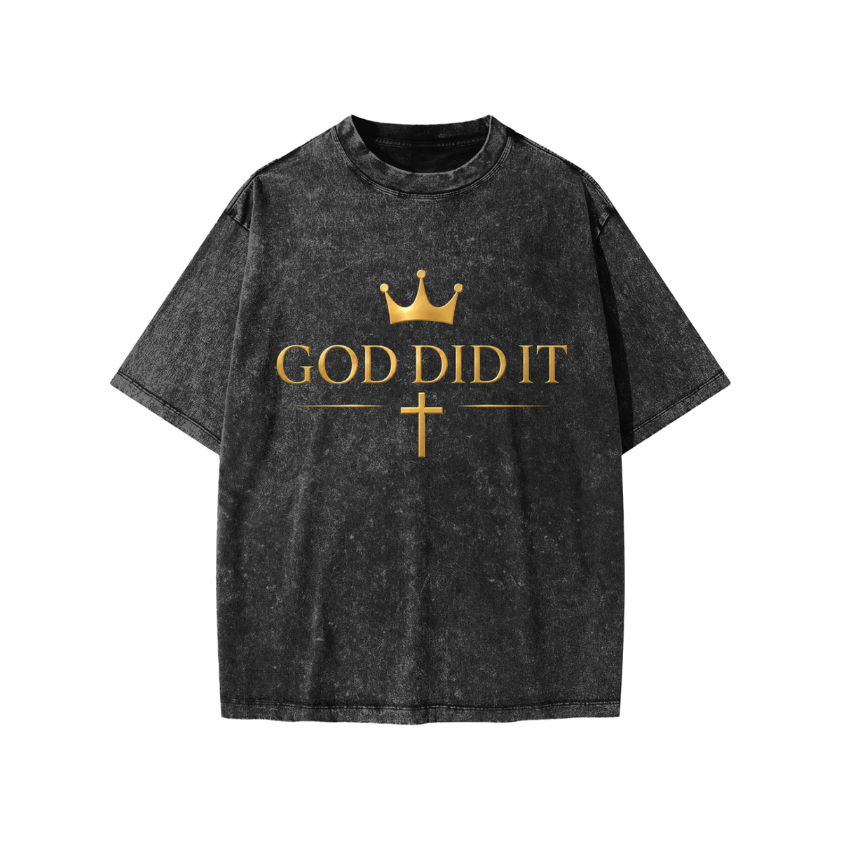 God Did It-Snow Washed Kids' T-Shirt