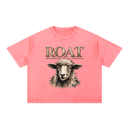 ROAT – Realist of All Time Mineral Wash Boxy Cotton T-Shirt