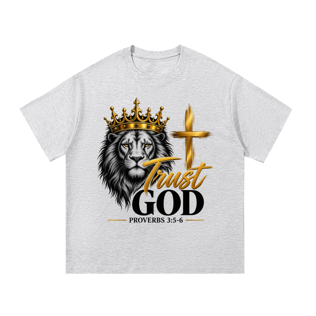 God Did It: Trust God – Proverbs 3:5–6 Premium Heavyweight T-Shirt