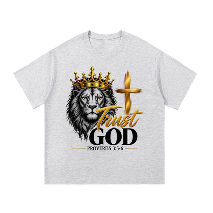 God Did It: Trust God – Proverbs 3:5–6 Premium Heavyweight T-Shirt