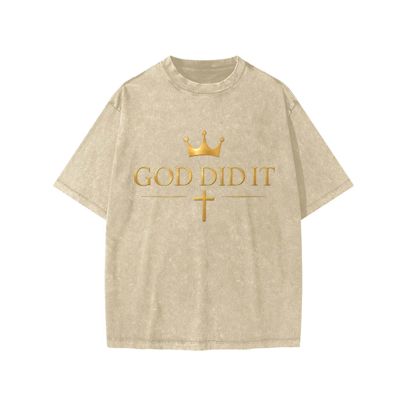 God Did It-Snow Washed Kids' T-Shirt