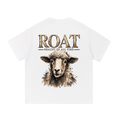 Front & Back-ROAT – Realist of All Time Heavyweight Cotton T-Shirt