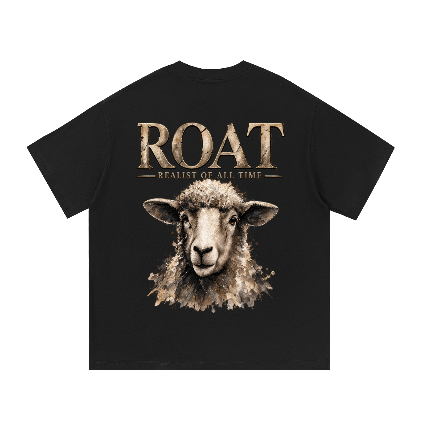 Front & Back-ROAT – Realist of All Time Heavyweight Cotton T-Shirt