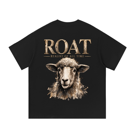 Front & Back-ROAT – Realist of All Time Heavyweight Cotton T-Shirt
