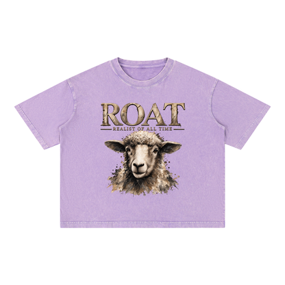 ROAT – Realist of All Time Mineral Wash Boxy Cotton T-Shirt