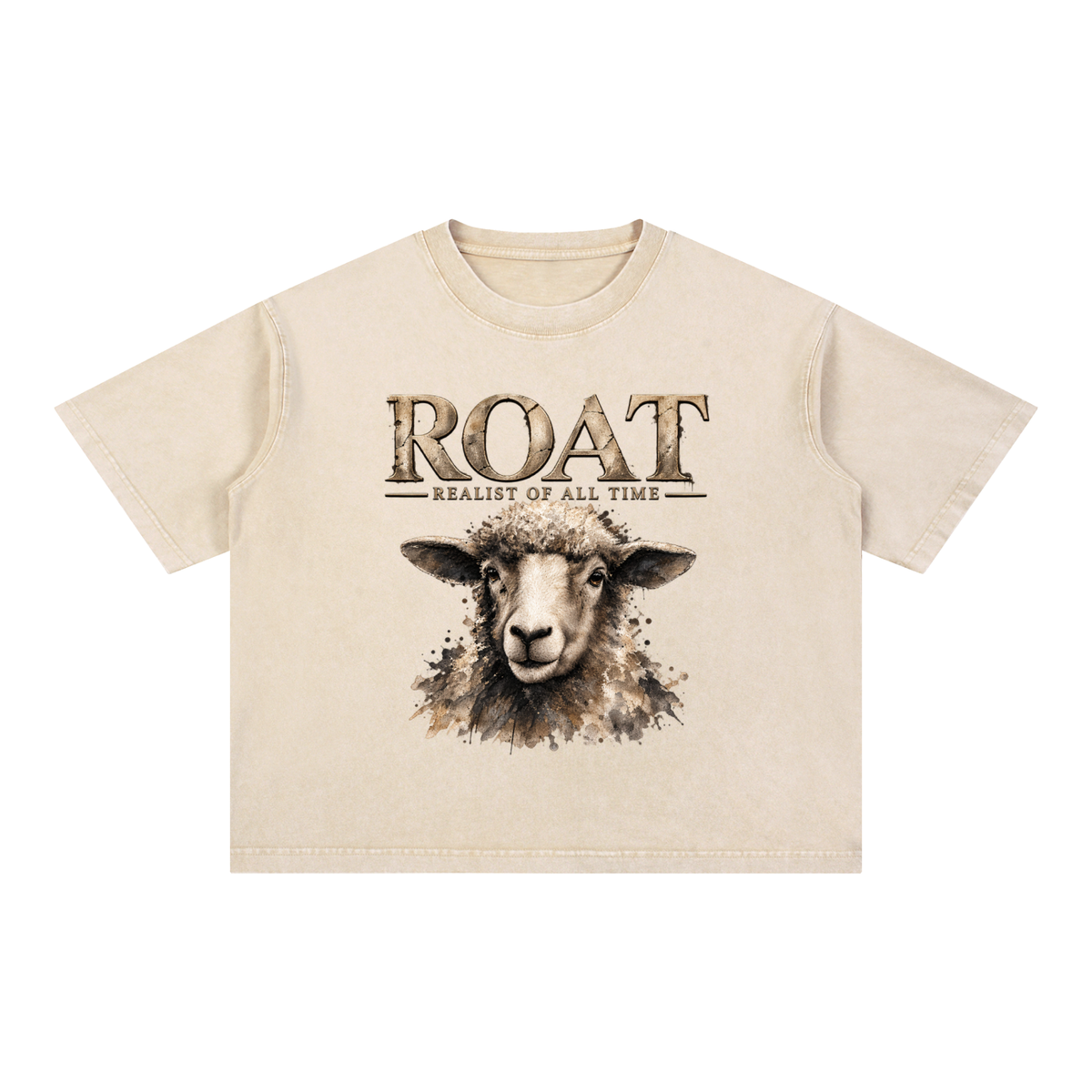 ROAT – Realist of All Time Mineral Wash Boxy Cotton T-Shirt